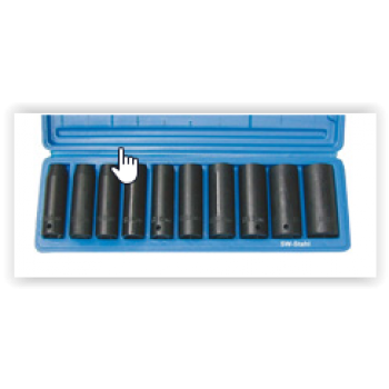 Set nas. ključev dolgi IMPACT 1/2" 10DELNI