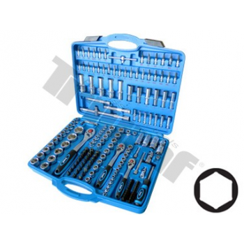 Set gedor 1/4" 3/8" 1/2" 171 delni 6 robe in dolgi nas ključi