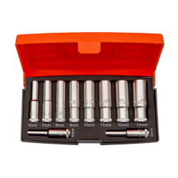 Set nasadnih ključev 1/4" v pvc škatli 10 delni dolgo od 4 - 13 mm (Default)